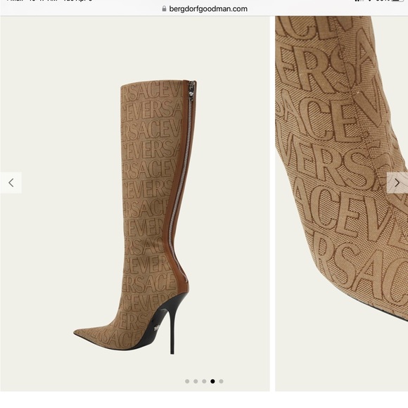 2024 110MM Versace Canvas Logo Boots Pink No Longer Avail & Price Is Firm‼️🔥 - Picture 6 of 12